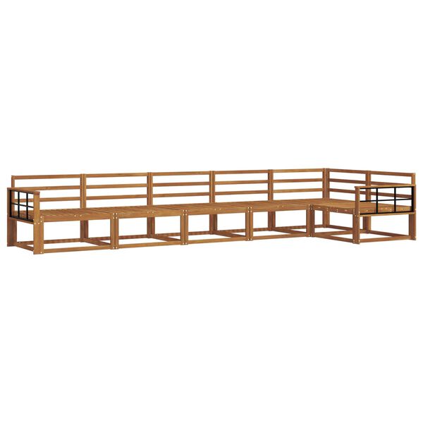 vidaXL Venkovn&iacute; pohovkov&aacute; souprava 6 pcs Př&iacute;rodn&iacute;