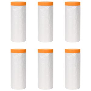 vidaXL Prachov&yacute; pl&aacute;t s lepic&iacute; p&aacute;skou 6 pcs Transparentn&iacute; 210 x 2000 cm