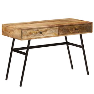 vidaXL Psac&iacute; stůl se z&aacute;suvkami 110 x 50 x 76 cm masivn&iacute; mangovn&iacute;k