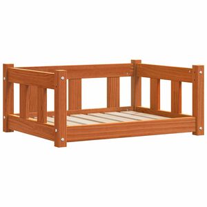 vidaXL Ps&iacute; postel Voskově hněd&aacute; 65,5 x 50 x 28 cm Masivn&iacute; borov&eacute; dřevo