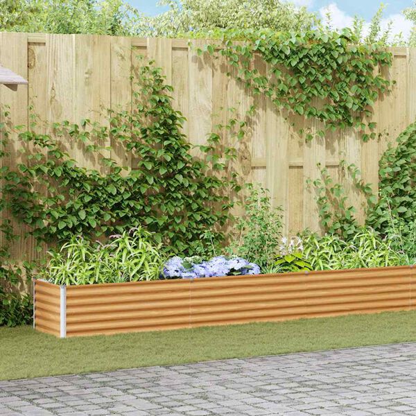 vidaXL Zahradn&iacute; vyv&yacute;&scaron;en&yacute; z&aacute;hon 970 x 50 x 36 cm Pozinkovan&aacute; ocel