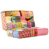 vidaXL Puf 100 x 100 x 20 cm patchwork textil