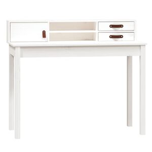 vidaXL Psac&iacute; stůl b&iacute;l&yacute; 110x50x93 cm masivn&iacute; borov&eacute; dřevo