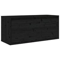 vidaXL Nástěnná skříňka černá 80 x 30 x 35 cm masivní borové dřevo