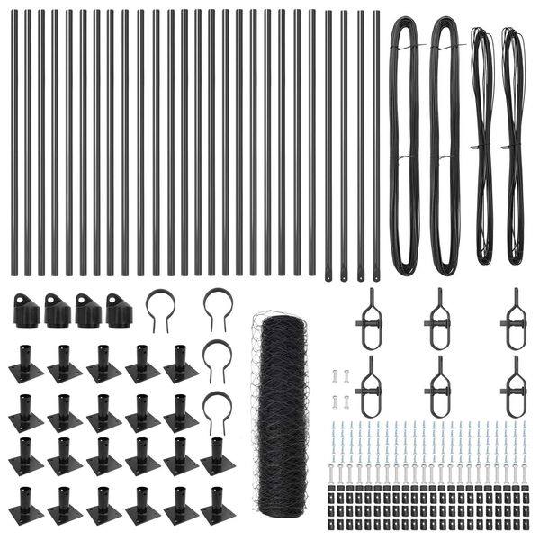 vidaXL Plotov&yacute; sloupek. &Scaron;ed&aacute; 50 x 1 m (50 mm s&iacute;ť) Ocel a PVC