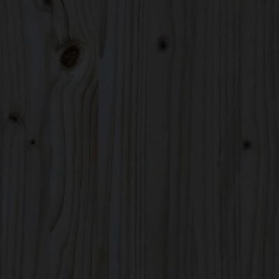 vidaXL Čelo postele černé 206 x 4 x 100 cm masivní borovice