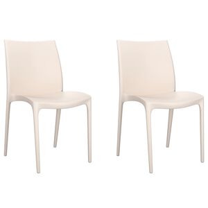vidaXL Zahradn&iacute; židle 2 ks kr&eacute;mov&eacute; 50 x 46 x 80 cm polypropylen