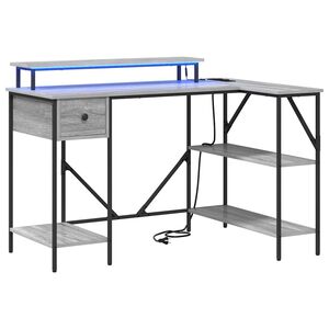 vidaXL Stůl &Scaron;ed&aacute; Sonoma 120 x 79 x 86,5 cm Kompozitn&iacute; dřevo