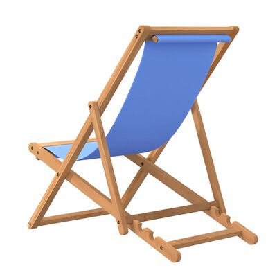 vidaXL Kempingová židle teakové dřevo 56 x 105 x 96 cm modrá