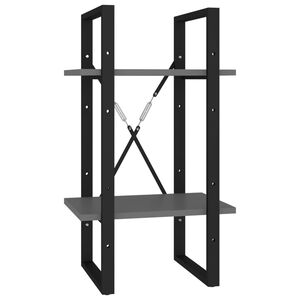 vidaXL Knihovna se 2 policemi &scaron;ed&aacute; 40 x 30 x 70 cm kompozitn&iacute; dřevo