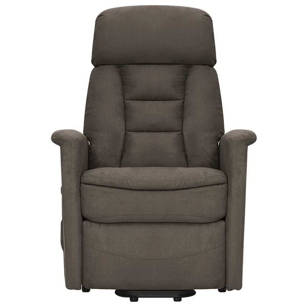 vidaXL Zvedací masážní křeslo tmavě šedé látka z mikrovlákna