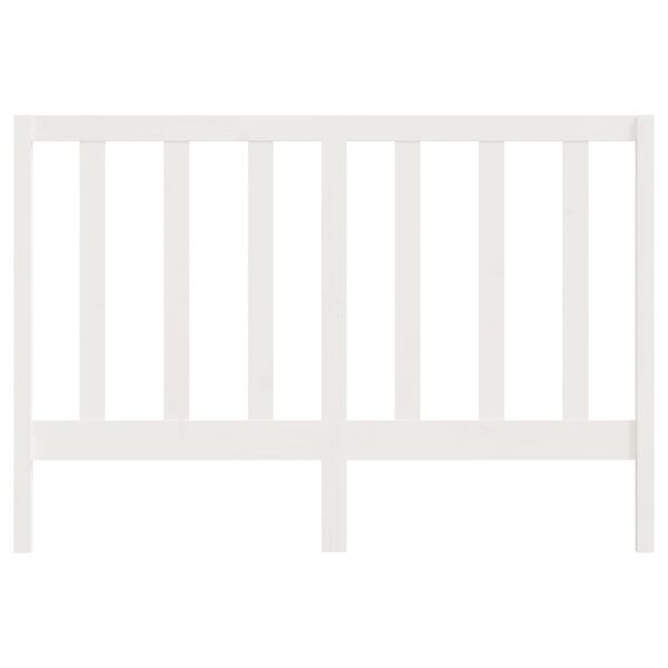 vidaXL Čelo postele b&iacute;l&eacute; 141 x 4 x 100 cm masivn&iacute; borovice