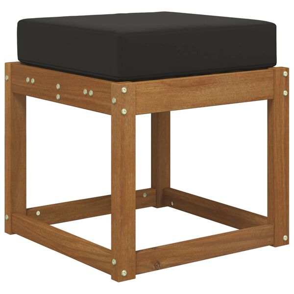 vidaXL Venkovn&iacute; sedac&iacute; pol&scaron;t&aacute;ř Čern&yacute; 40 x 40 x 8 cm 100% polyester