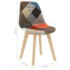 vidaXL Jídelní židle 6 ks patchwork vícebarevný textil