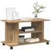vidaXL TV stolek na kolečk&aacute;ch dub artisan 80x40x45 cm kompozitn&iacute; dřevo