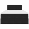 vidaXL Postel s &uacute;ložn&yacute;m prostorem s matrac&iacute; Čern&aacute; 120 x 200 cm samet