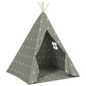 vidaXL Dětsk&eacute; t&yacute;p&iacute; s &uacute;ložnou ta&scaron;kou polyester &scaron;ed&eacute; 115x115x160 cm