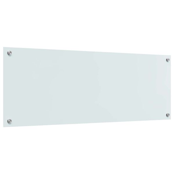 vidaXL Kuchyňsk&aacute; z&aacute;stěna B&iacute;l&aacute; 110 x 40 x 0,6 cm tvrzen&eacute; sklo