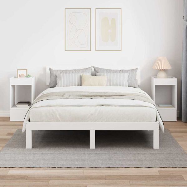 vidaXL Odkl&aacute;dac&iacute; stolek 2 pcs B&iacute;l&aacute; 30 x 30 x 56 cm kompozitn&iacute; dřevo