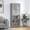 vidaXL Skř&iacute;ň highboard &scaron;ed&aacute; sonoma 69,5 x 34 x 180 cm kompozitn&iacute; dřevo