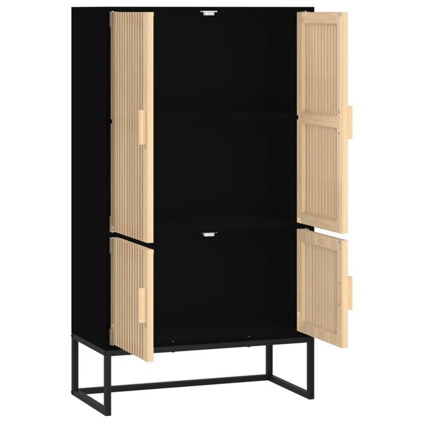 vidaXL Highboard čern&yacute; 70 x 35 x 125 cm kompozitn&iacute; dřevo