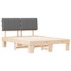 vidaXL R&aacute;m postele s čalouněn&yacute;m čelem s čelo Světle &scaron;ed&aacute; 135 x 190 cm