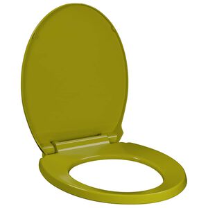 vidaXL WC sed&aacute;tko s pomal&yacute;m skl&aacute;pěn&iacute;m zelen&eacute; ov&aacute;ln&eacute;