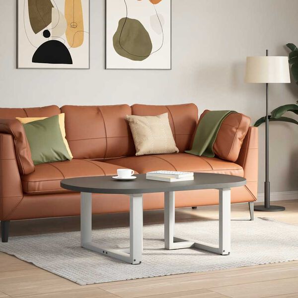 vidaXL Nohy konferenčn&iacute;ho stolku ve tvaru T, 2 ks, b&iacute;l&eacute;, 70 x 25 x (42-43) cm, ocel