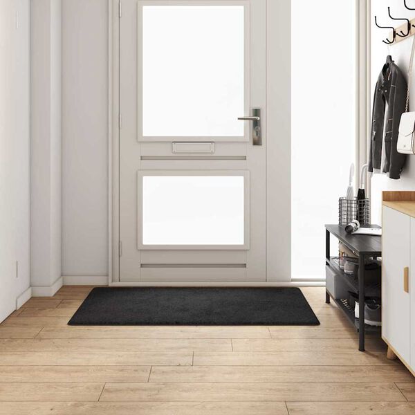 vidaXL Běhoun Čern&aacute; 80 x 150 cm 100% Polypropylenov&yacute; Tuf