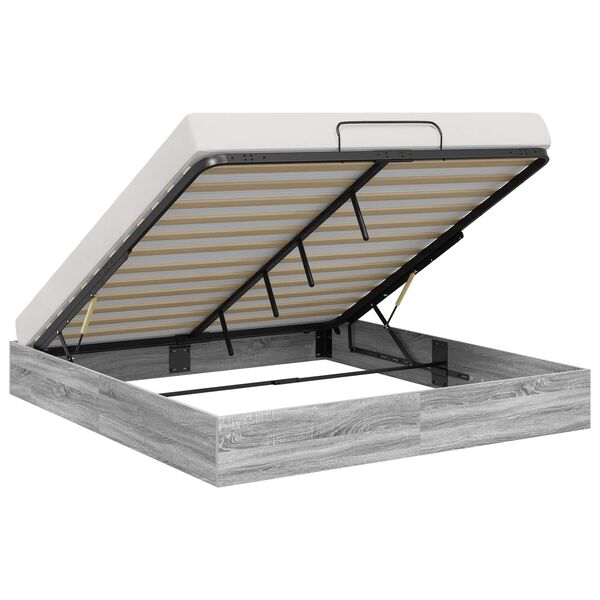 vidaXL Ottoman postel &Scaron;ed&aacute; Sonoma 203 x 180 x 25 cm Dřevěn&yacute; materi&aacute;l