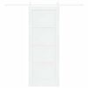 vidaXL Posuvn&eacute; dveře B&iacute;l&aacute; 78 x 202 cm Masivn&iacute; borov&eacute; dřevo