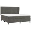 vidaXL Box spring postel s matrac&iacute; tmavě &scaron;ed&aacute; 160x200 cm samet