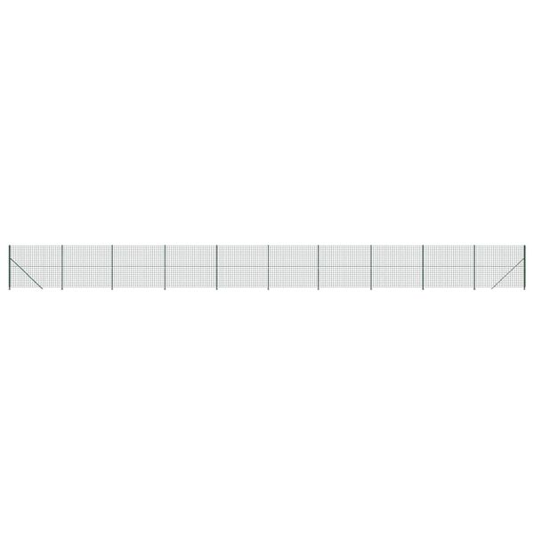 vidaXL Dr&aacute;těn&yacute; plot s př&iacute;rubami zelen&yacute; 1,6 x 25 m