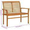 vidaXL Zahradní lavice s krémovou poduškou 112 cm masivní teak