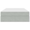 vidaXL Postel s &uacute;ložn&yacute;m prostorem a matrac&iacute; Světle &scaron;ed&aacute; 120 x 190 cm