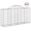 vidaXL Klenut&eacute; gabionov&eacute; ko&scaron;e 13ks 200x50x100/120cm pozinkovan&eacute; železo