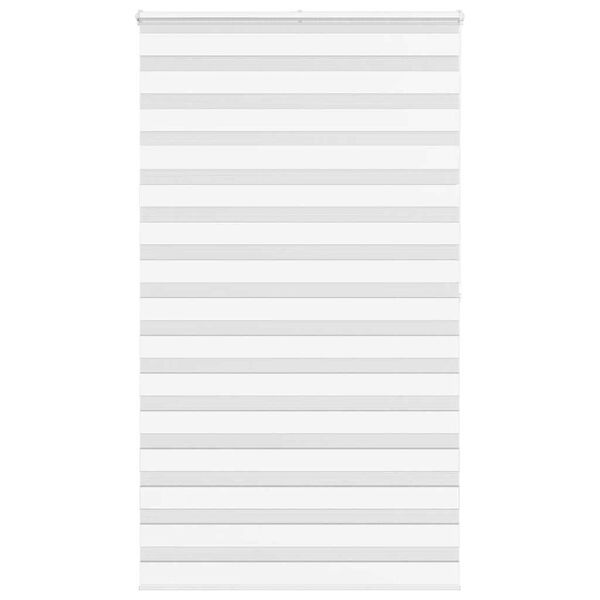 vidaXL Zebra roleta b&iacute;l&aacute; 125x200 cm &scaron;&iacute;řka l&aacute;tky 120,9 cm polyester