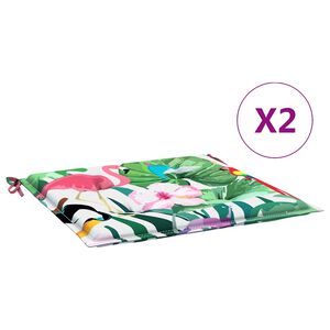 vidaXL Podu&scaron;ky na zahradn&iacute; židli 2 ks v&iacute;cebarevn&eacute; 40x40x4 cm textil