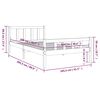 vidaXL R&aacute;m postele &scaron;ed&yacute; masivn&iacute; dřevo 100 x 200 cm