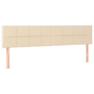 vidaXL Čela postele kr&eacute;mov&aacute; 160x5x78/88 cm l&aacute;tka