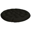 vidaXL Pol&scaron;t&aacute;ř na papasan VIANEN 100% polyester Čern&aacute; &Oslash; 120 x 12 cm