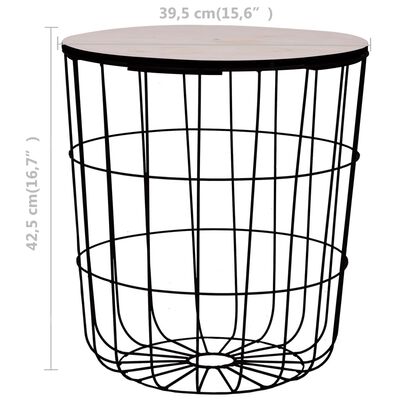 vidaXL Konferenční stolek černý Ø 39,5 cm