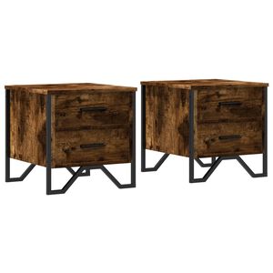 vidaXL Nočn&iacute; stolky 2 ks kouřov&yacute; dub 40 x 41 x 40 cm kompozitn&iacute; dřevo