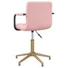 vidaXL Otočn&eacute; j&iacute;deln&iacute; židle 2 ks růžov&eacute; samet