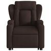 vidaXL Zvedací masážní polohovací křeslo tmavě hnědé textil