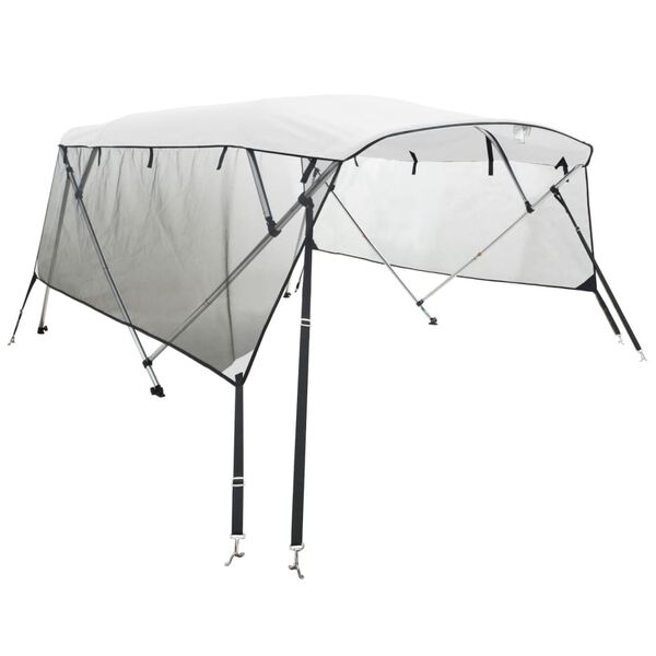 vidaXL Bimini stř&iacute;&scaron;ka se 4 oblouky a bočnicemi 243x(200&ndash;213)x137 cm