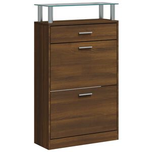 vidaXL Botn&iacute;k hněd&yacute; dub 63 x 24 x 104 cm kompozitn&iacute; dřevo