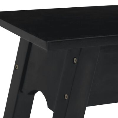 vidaXL Konzolový stolek černý 110x30x75 cm masivní mahagonové dřevo
