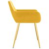 vidaXL J&iacute;deln&iacute; židle 2 ks žlut&eacute; samet