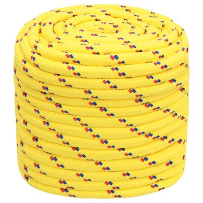 vidaXL Lodní lano žluté 18 mm 25 m polypropylen
